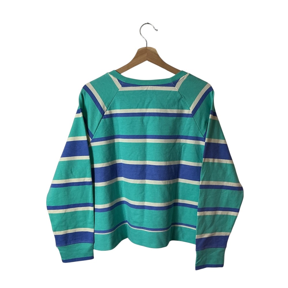 Wildfox Large Cotton Striped Top And Shorts Set Blue Ultrasoft Relaxed Comfort - Picture 5 of 14